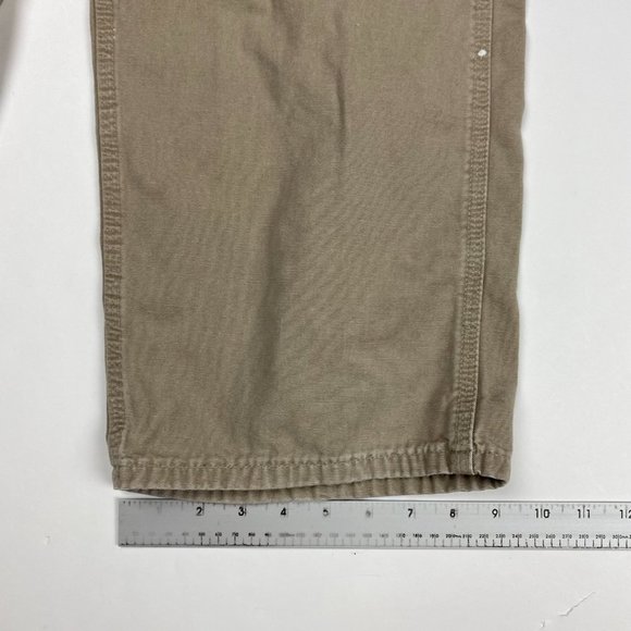 Paint Splattered Carhartt B159 GKH Loose Carpenter Work Pants Mens 38 x 32 Tan - Picture 11 of 13